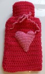 Pink hot water bottle
