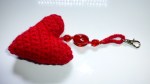 Red heart bag charm