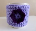 Purple flower mug cosy