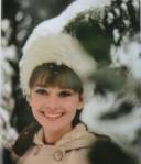 Audrey Hepburn in the snow